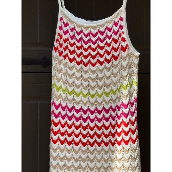 Rachel Zoe · XL · Chevron Crochet Knit Maxi Dress · Multicolored · Boho Resort - Picture 7 of 10